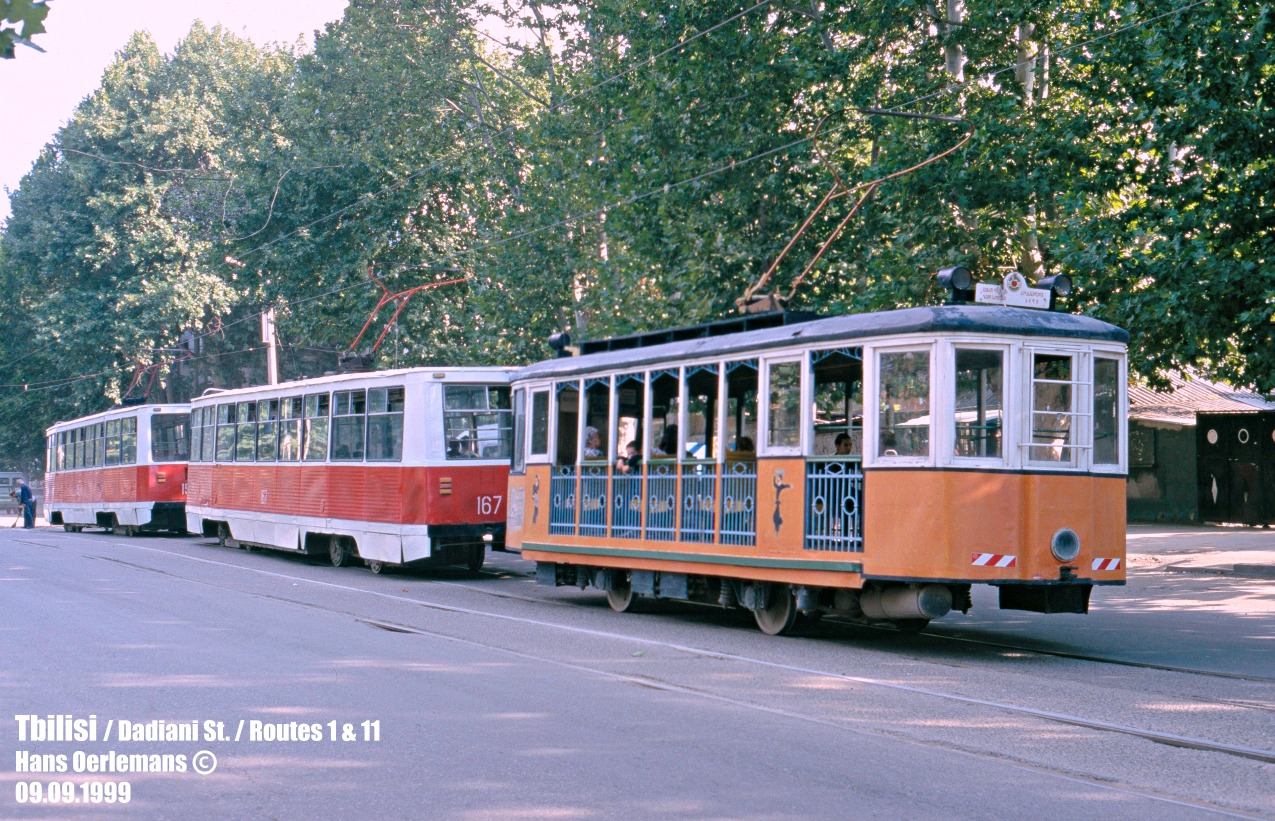 Tbilisi, KTM-2 # 100; Tbilisi, 71-605 (KTM-5M3) # 167; Tbilisi, 71-605 (KTM-5M3) # 155