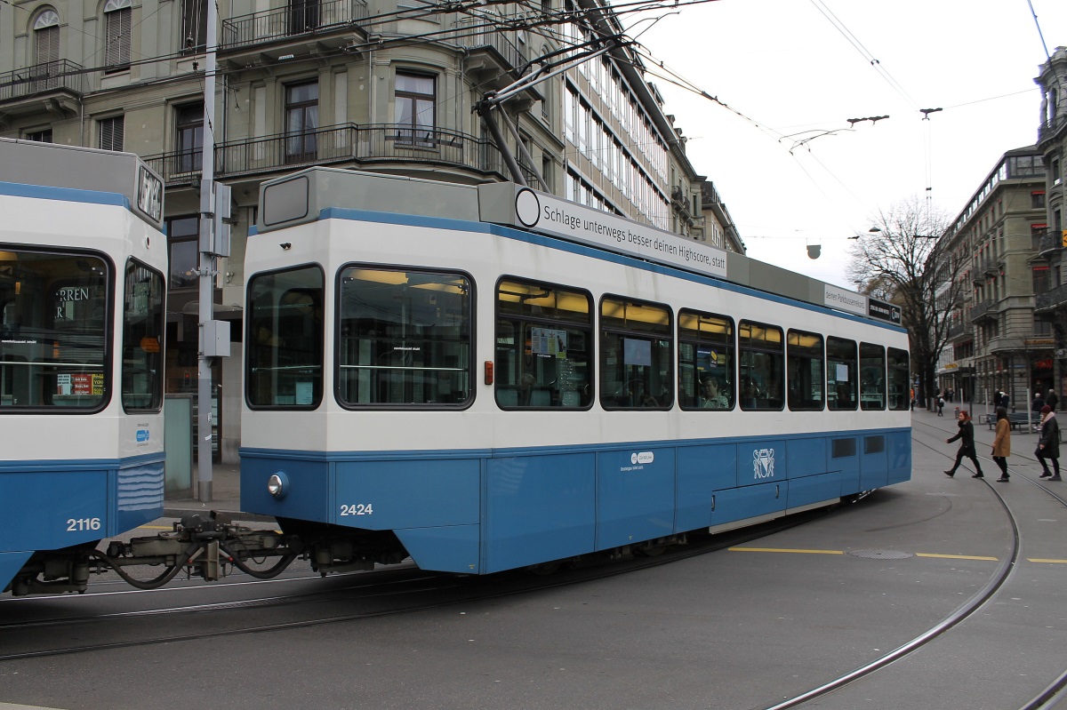 Цюрих, SWP/SIG/ABB Be 2/4 "Tram 2000 Pony" № 2424