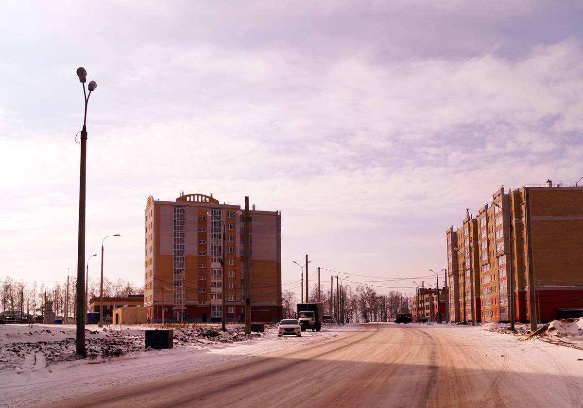 Tscheboksary — The construction of trolleybus line in New Town