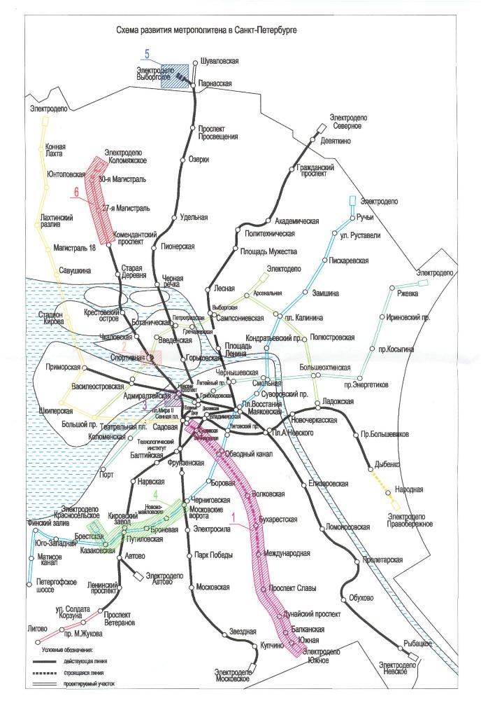 Sankt Petersburg — Metro — Maps of Projects