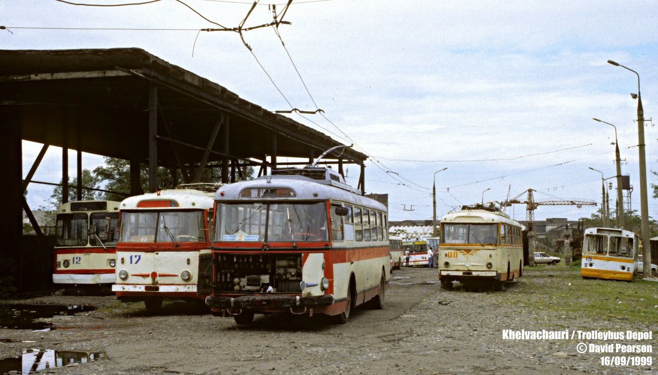 Batumi, ZiU-682V-012 [V0A] č. 12; Batumi, Škoda 9Tr č. 17; Batumi, Škoda 9Tr č. 09; Batumi, Škoda 9Tr č. 08; Batumi, ZiU-682V-012 [V0A] č. 19