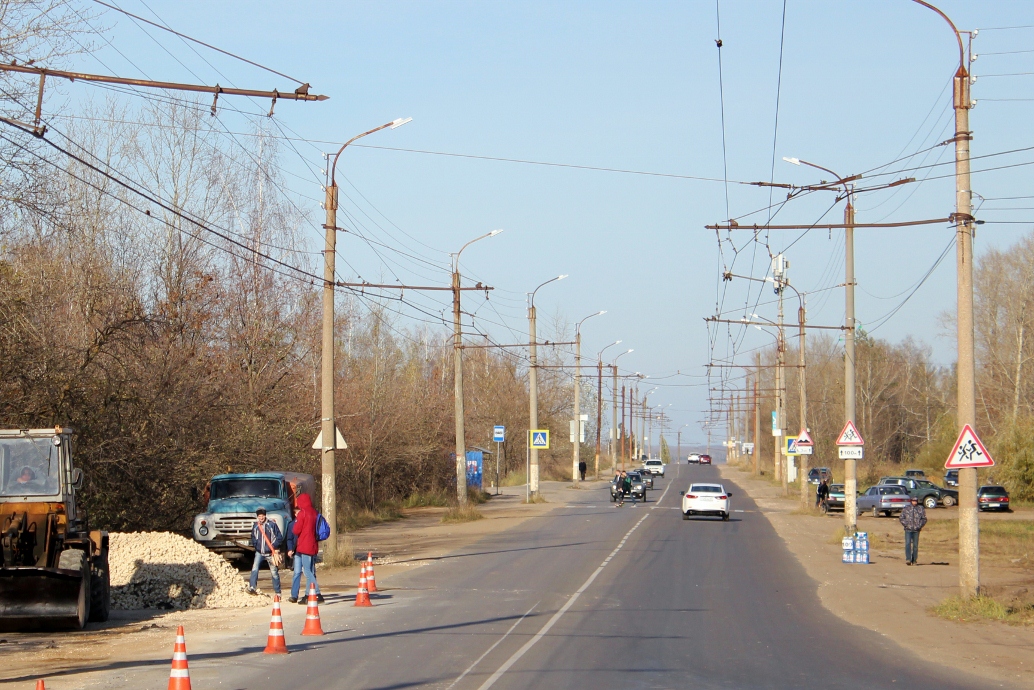 Oryol — Abandoned lines; Oryol — Suburbs trolleybus line to SPZ (Steel rolling plant)