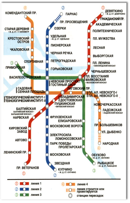 Sankt Petersburg — Metro — Maps