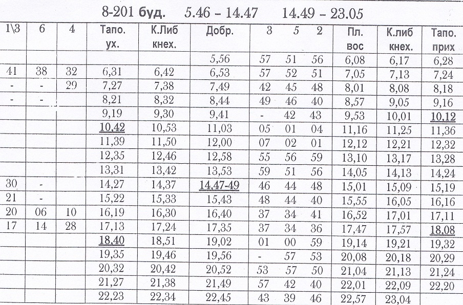 Taganrog — Timetables