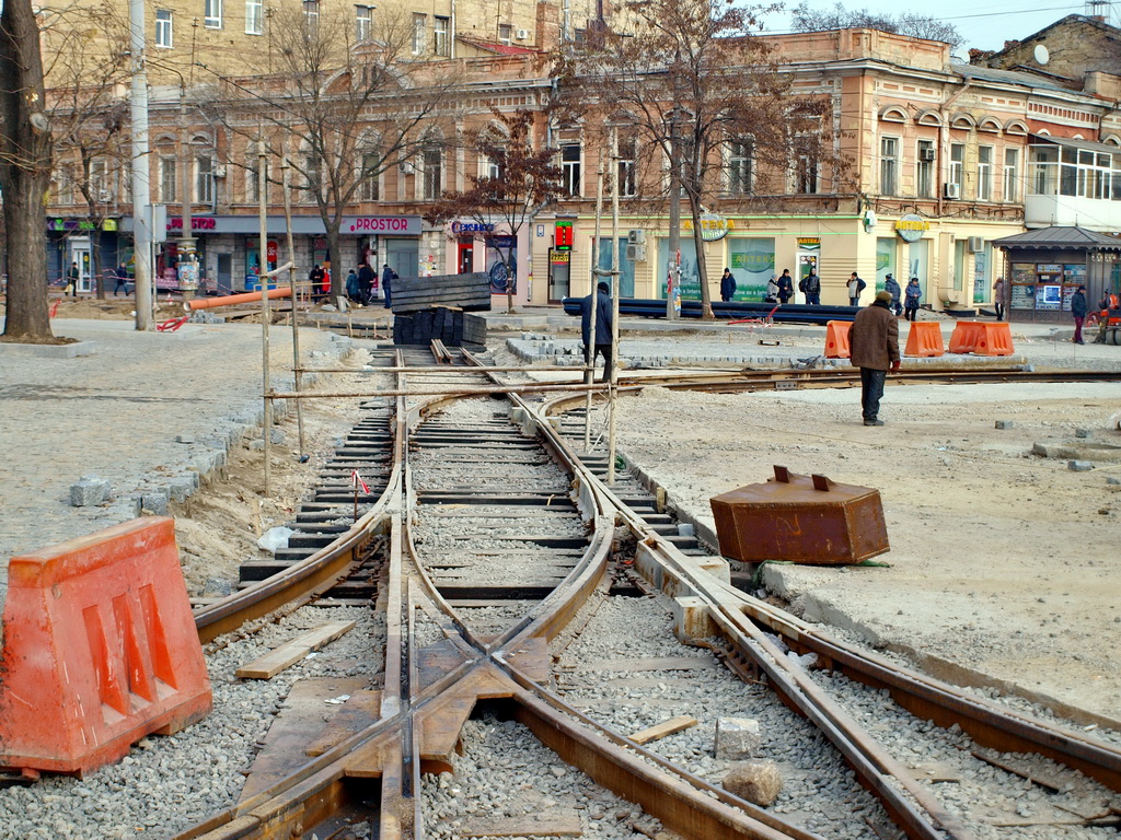 Одеса — 2016-2017 — Реконструкція колій на Тираспольській площі