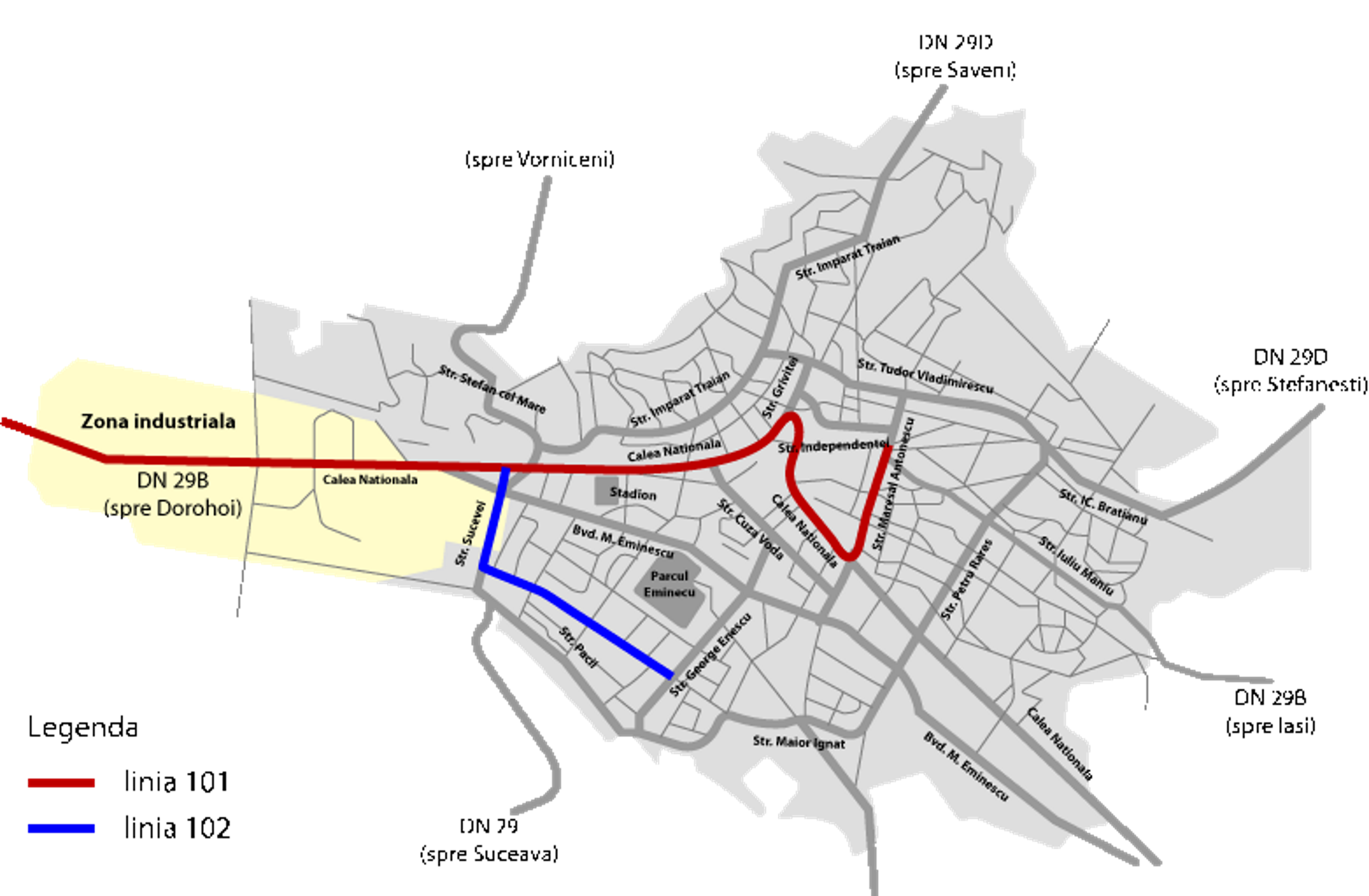 Botosani — Maps