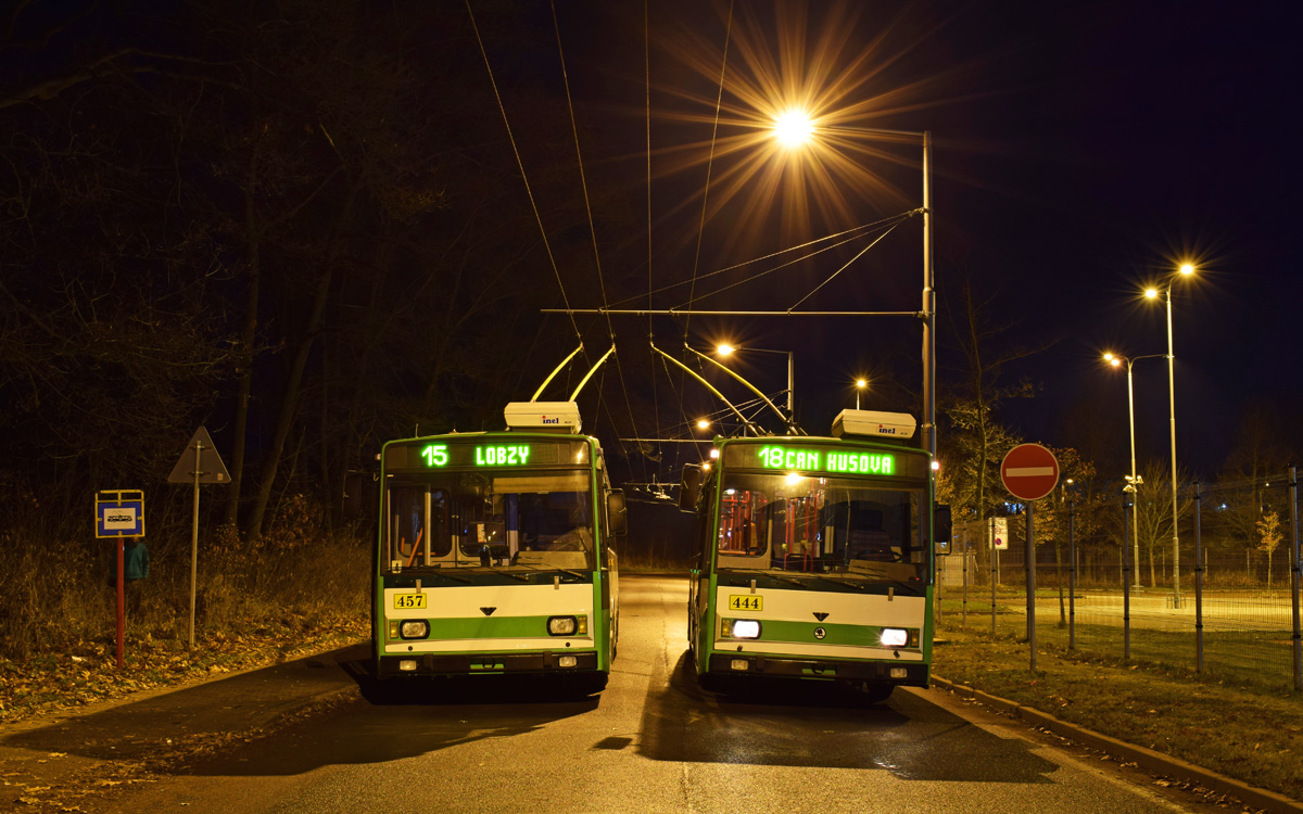 Пльзень, Škoda 14TrM № 457; Пльзень, Škoda 14TrM № 444; Пльзень — (Прощальная) поездка с троллейбусами 14TrM 444 a 446