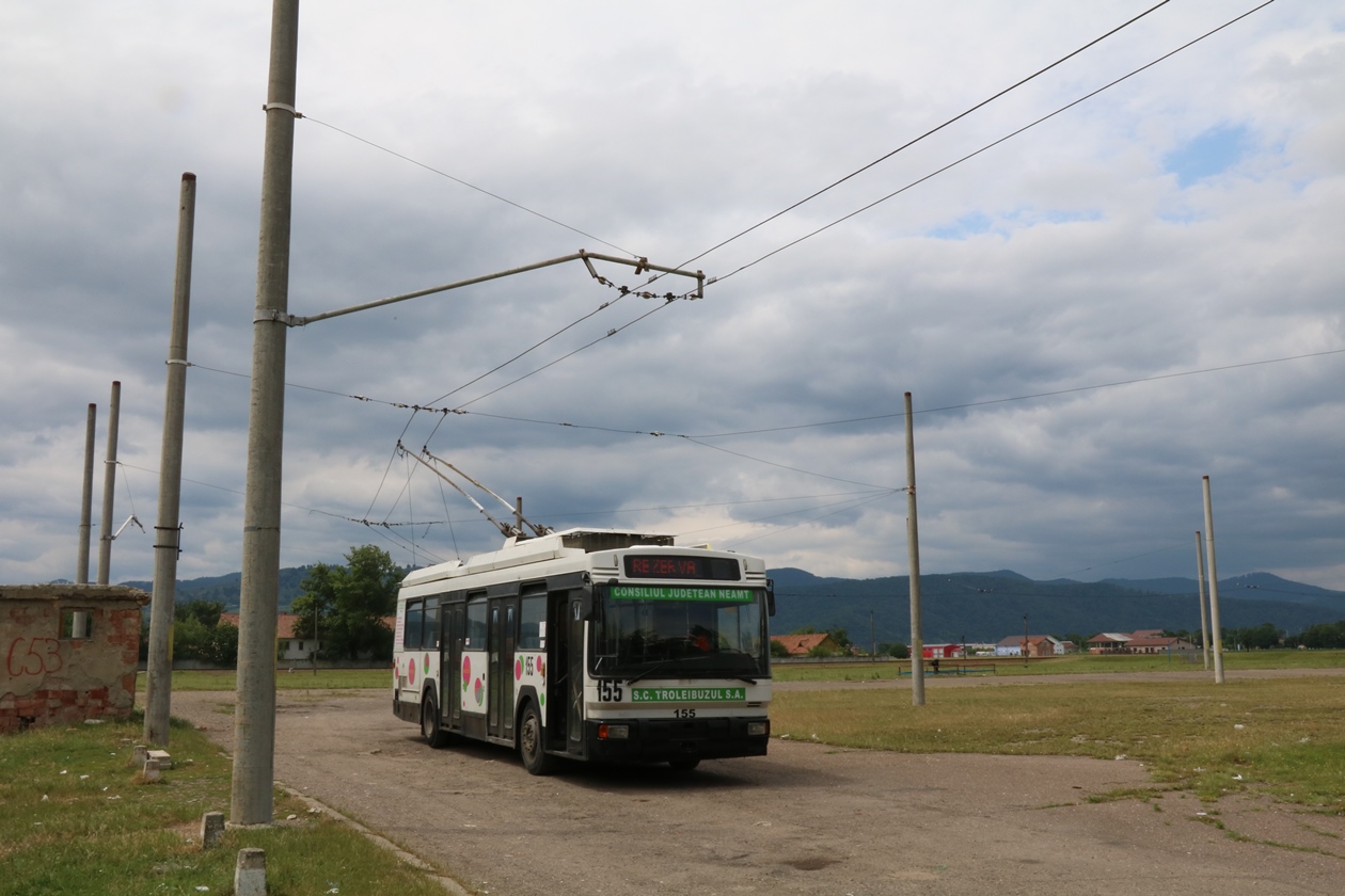 Пьятра-Нямц, Berliet ER100 № 155; Пьятра-Нямц — Троллейбусные линии и инфраструктура