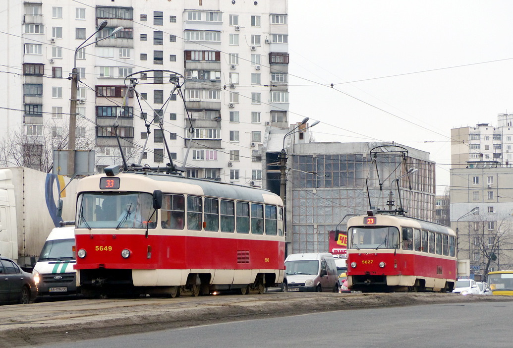 Kiiev, Tatra T3SU № 5649; Kiiev, Tatra T3SUCS № 5627