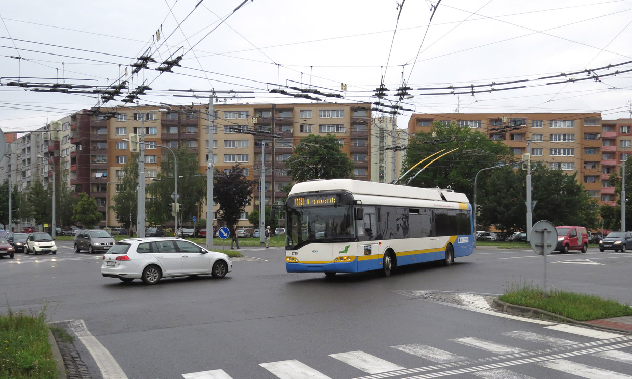 Острава, Solaris Trollino II 12 AC № 3730; Острава — Троллейбусные линии и инфраструктура