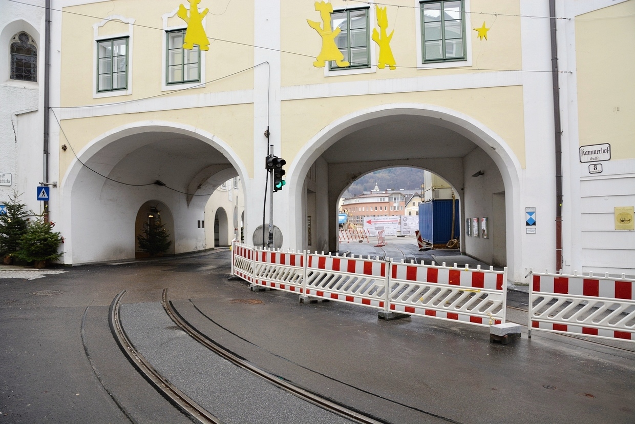 Гмунден - Форхдорф - Ламбах — Cтроительство связки Gmunden Strassenbahn — Traunseebahn