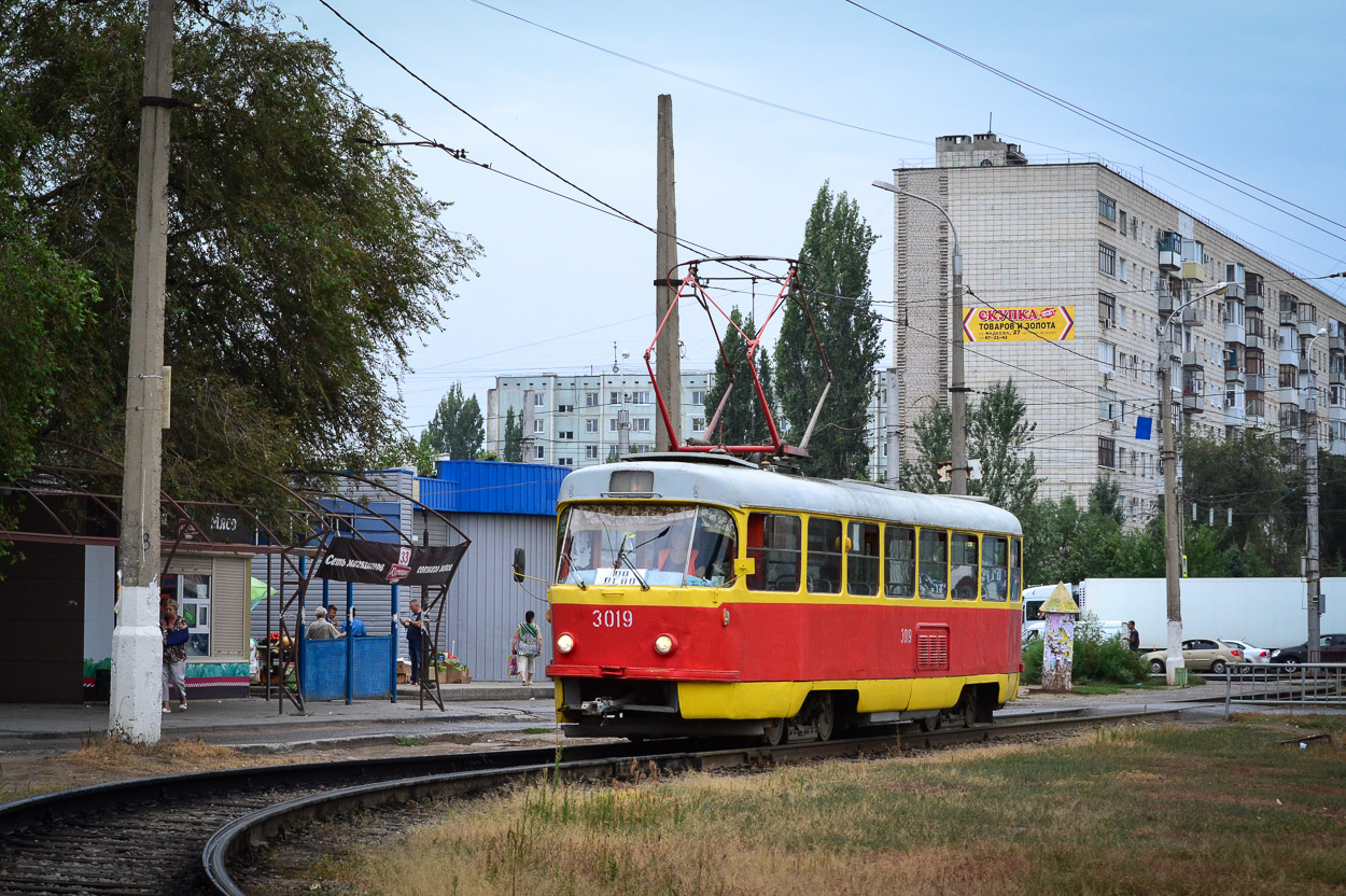 Волгоград, Tatra T3SU (двухдверная) № 3019