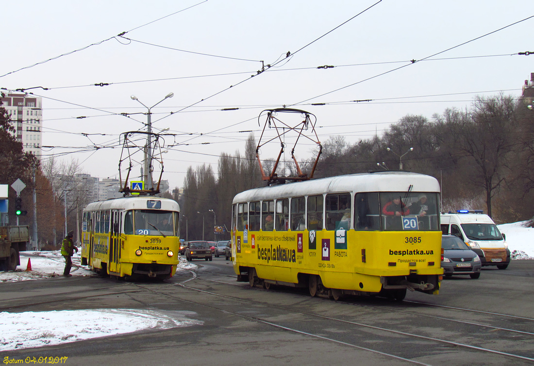 Харкаў, Tatra T3SU № 3039; Харкаў, Tatra T3SUCS № 3085