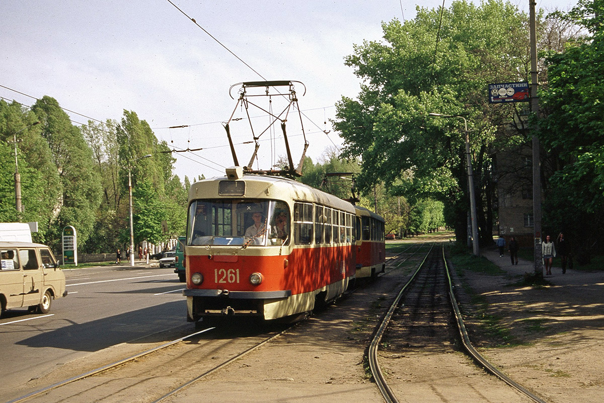 Dnipro, Tatra T3SU # 1261; Dnipro, Tatra T3SU # 1262; Dnipro — Old photos: Shots by foreign photographers
