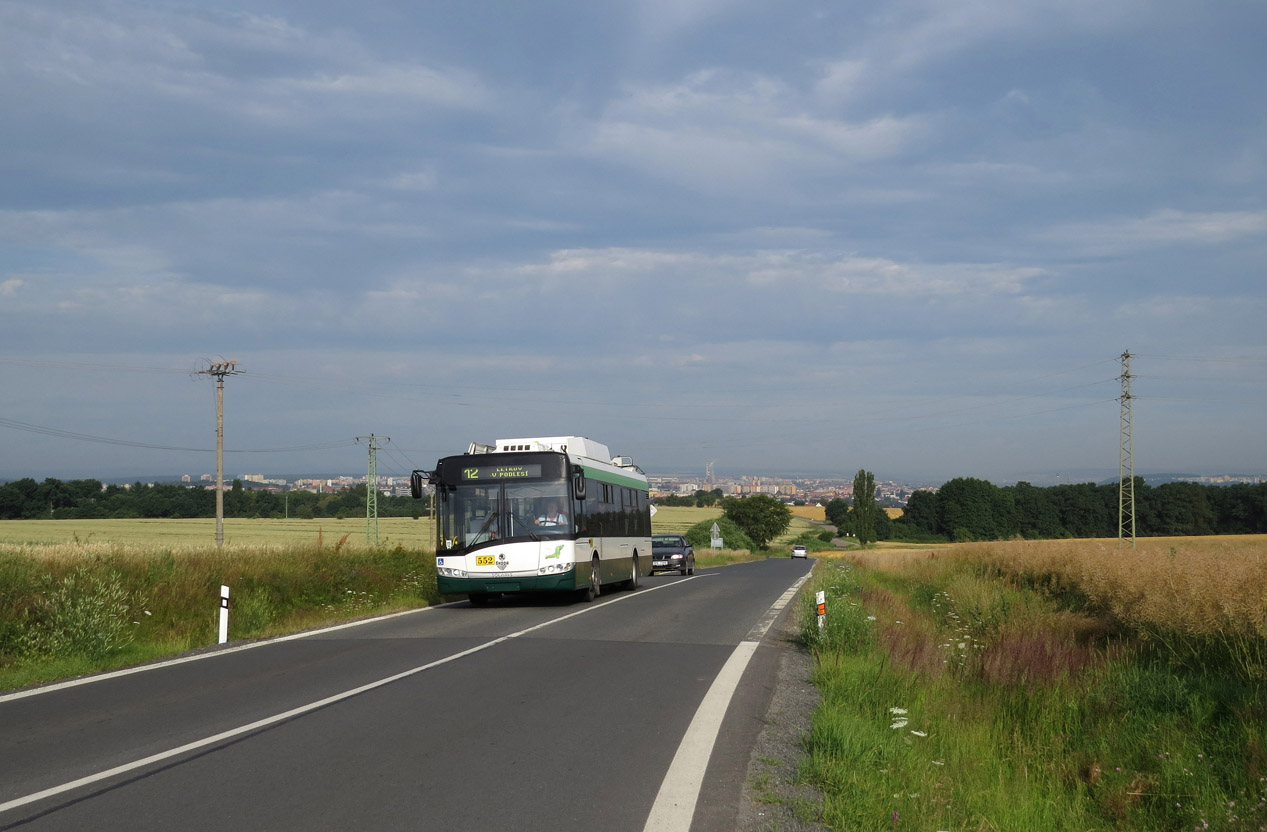 Plzeň, Škoda 26Tr Solaris III nr. 552; Plzeň — Trolejbusová trať bez trolejového vedení do Letkova / The Catenary Free Trolleybus Line to Letkov