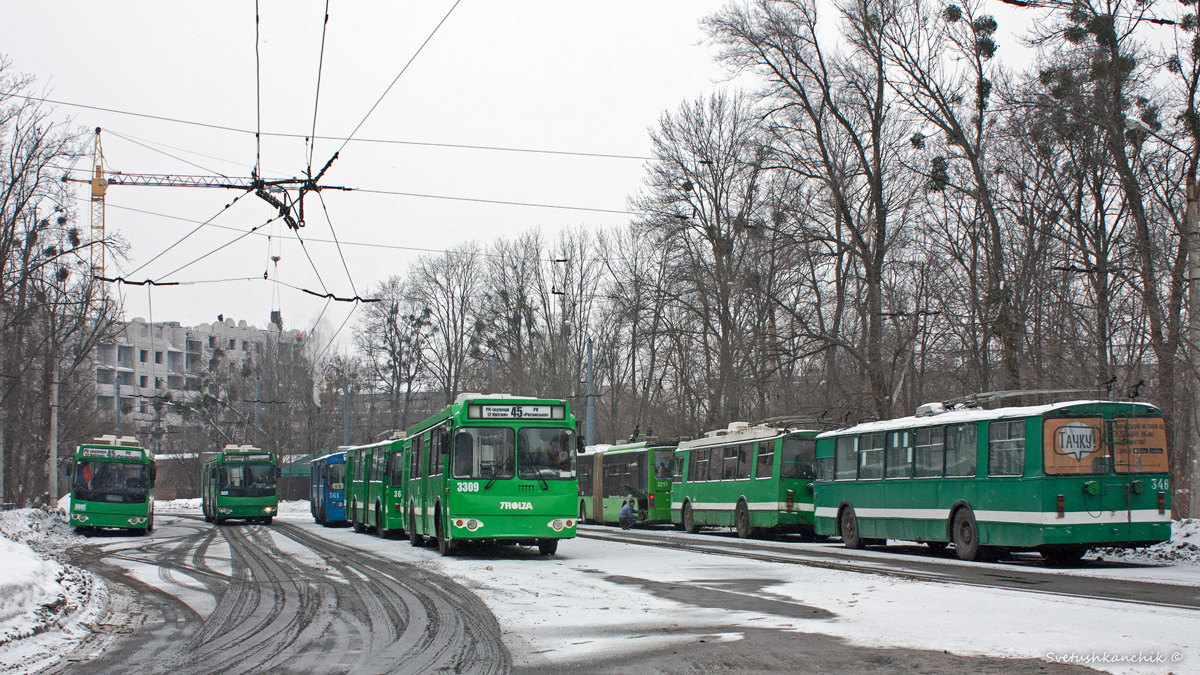 Kharkiv, ZiU-682G-016.02 č. 3309; Kharkiv, ZiU-682G [G00] č. 346; Kharkiv — Route terminals