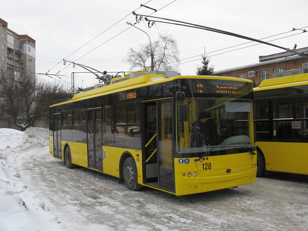 Poltava, Bogdan T70117 č. 128; Poltava — Presentation of new trolley buses Bogdan T70117 №№127, 128 (07.02.2017)