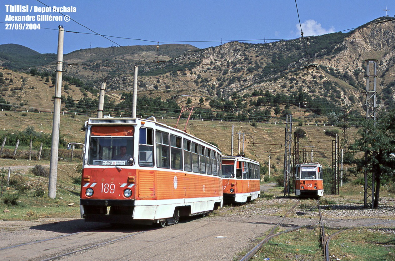 Tbilisi, 71-605A č. 189; Tbilisi, 71-605 (KTM-5M3) č. 187; Tbilisi, 71-605 (KTM-5M3) č. 159