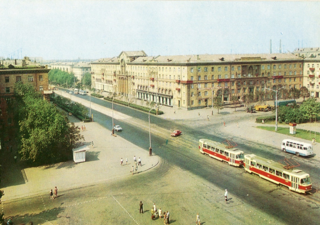 Запорожье — Неопознанные трамваи: Tatra T3SU; Запорожье — Трамвайная линия на проспекте Ленина (Соборном)