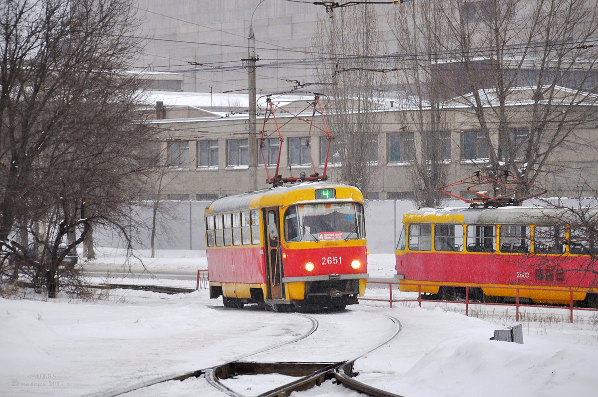 Волгоград, Tatra T3SU (двухдверная) № 2651