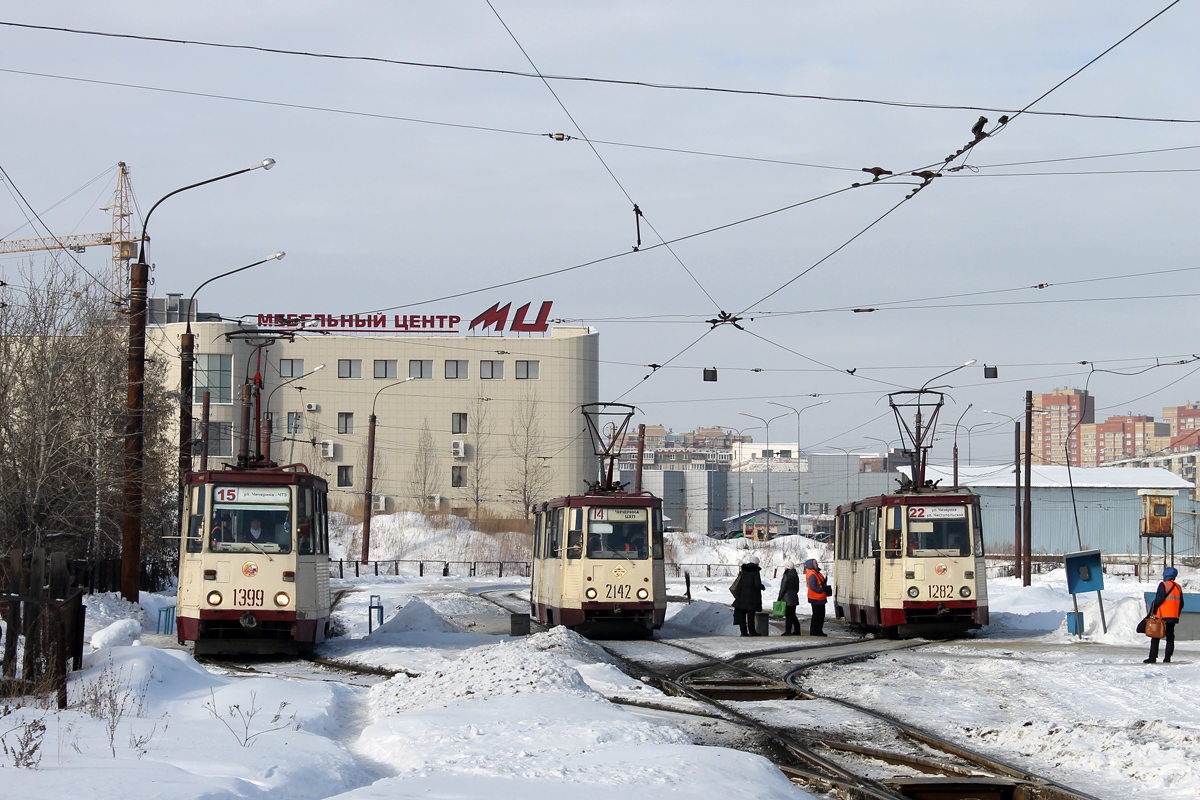Chelyabinsk, 71-605A № 1399; Chelyabinsk, 71-605 (KTM-5M3) № 2142; Chelyabinsk, 71-605 (KTM-5M3) № 1282