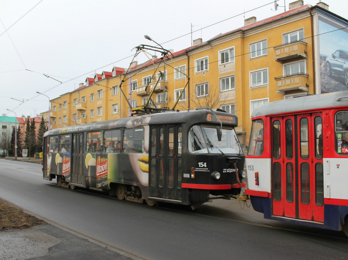 Olomouc, Tatra T3R.P № 154