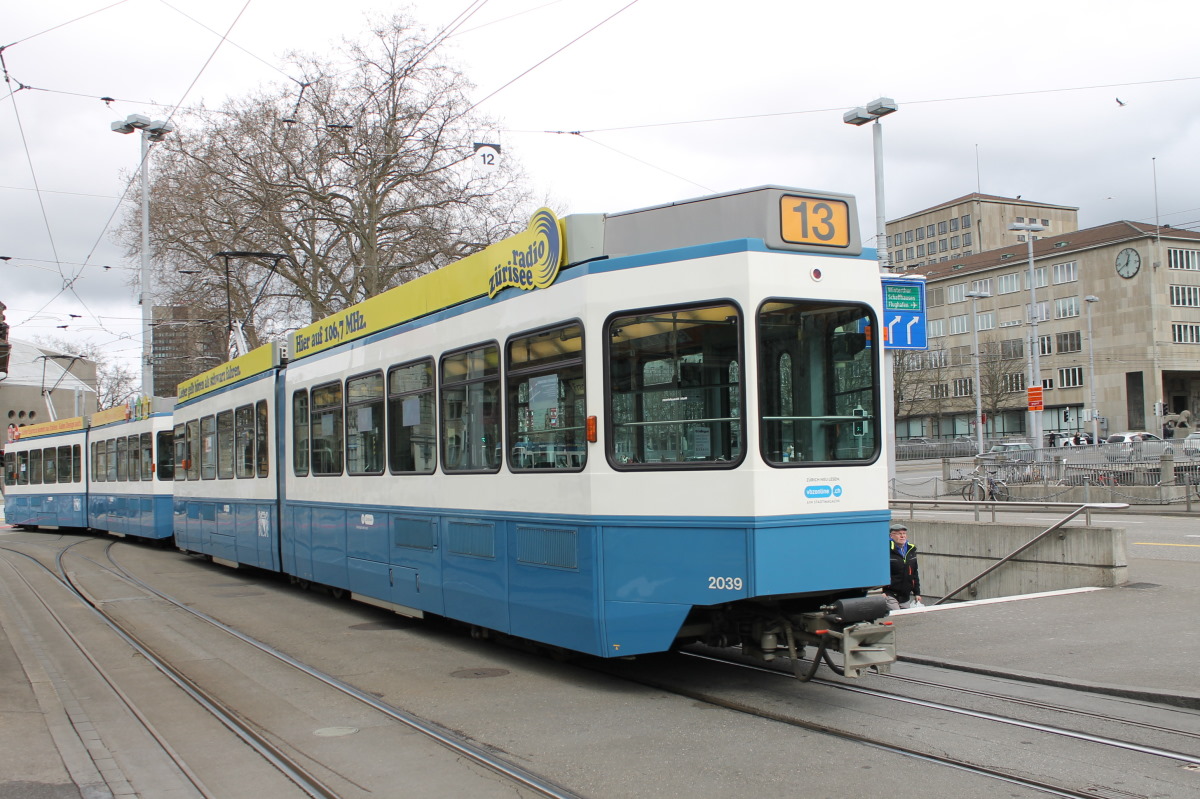 Цюрих, SWS/SWP/BBC Be 4/6 "Tram 2000" № 2039