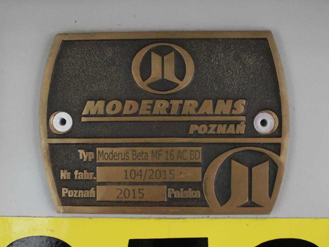 Silesia trams, Modertrans Moderus Beta MF 16 AC BD # 852