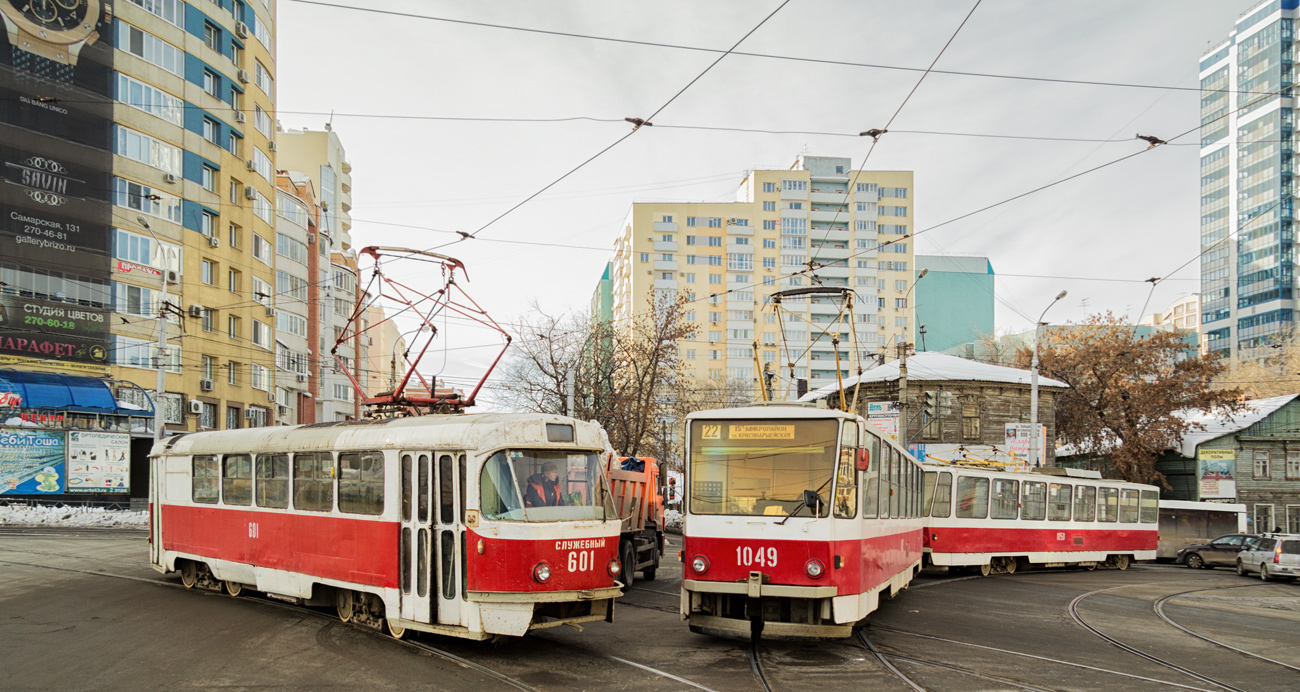 Самара, Tatra T3SU (двухдверная) № 601; Самара, Tatra T6B5SU № 1049