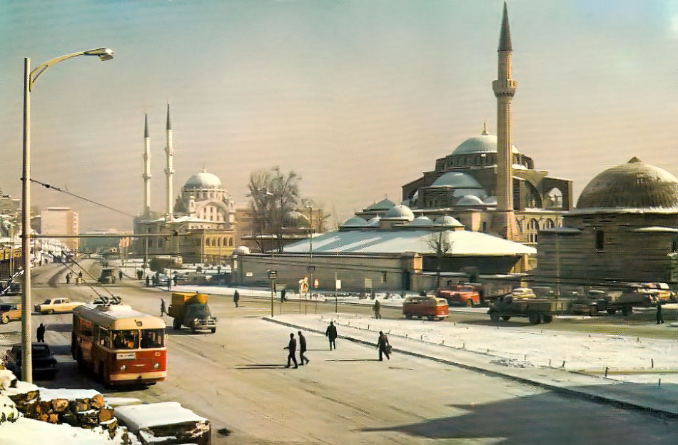 Стамбул — Исторические фотографии — Троллейбус (1961-1984)