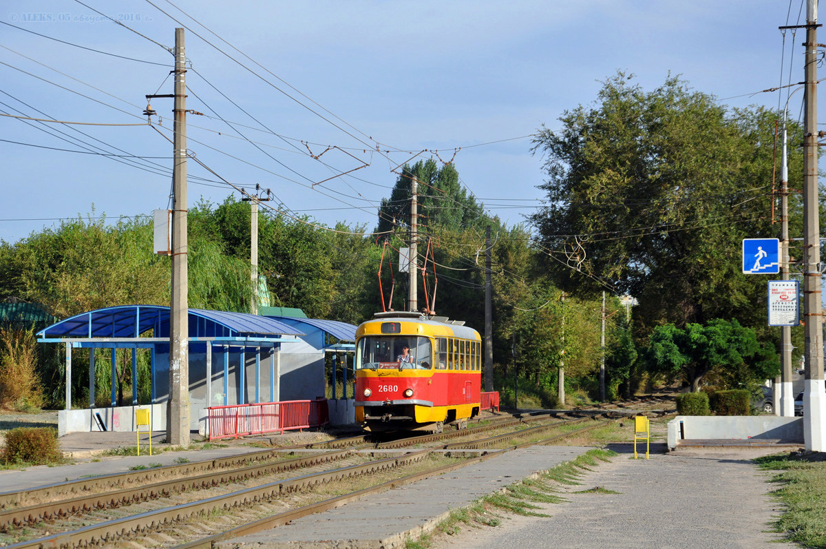 Волгоград, Tatra T3SU (двухдверная) № 2680