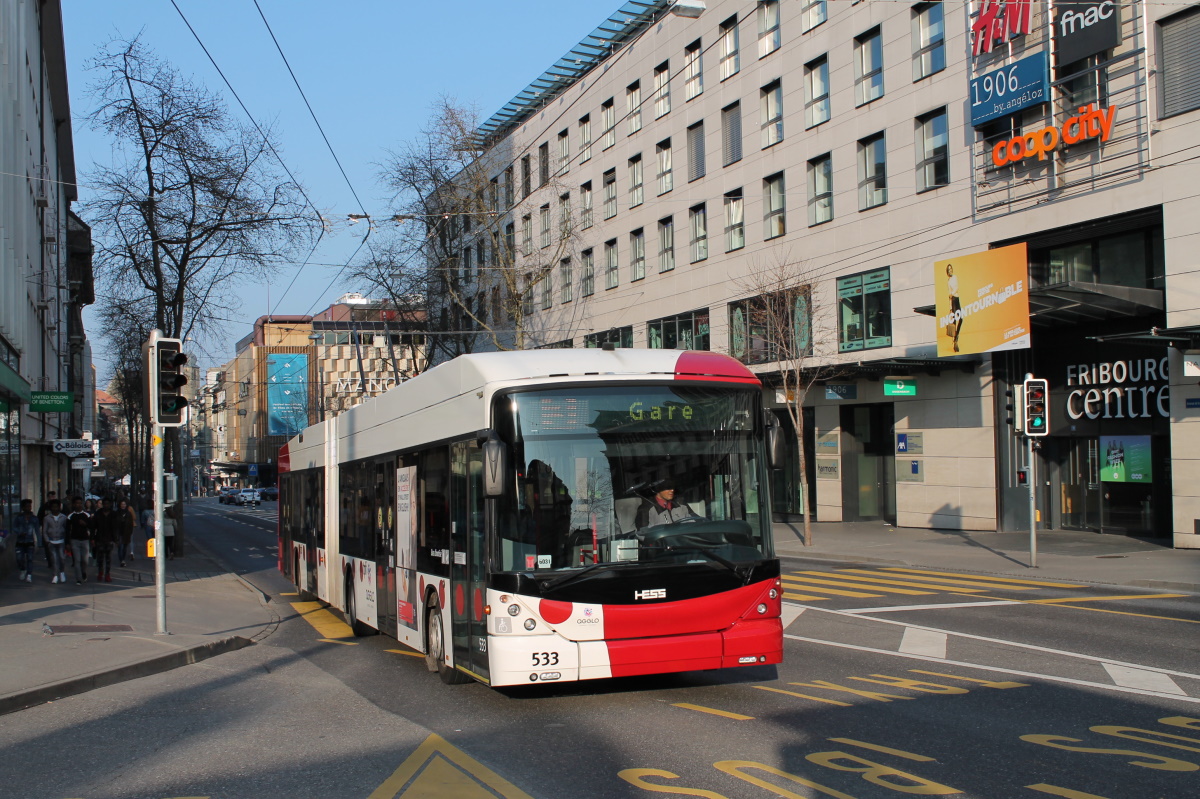 Фрибур, Hess SwissTrolley 3 (BGT-N2C) № 533