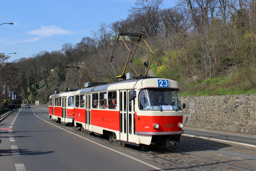 Прага, Tatra T3M № 8085; Прага — Торжественное открытие ретро-маршрута 23
