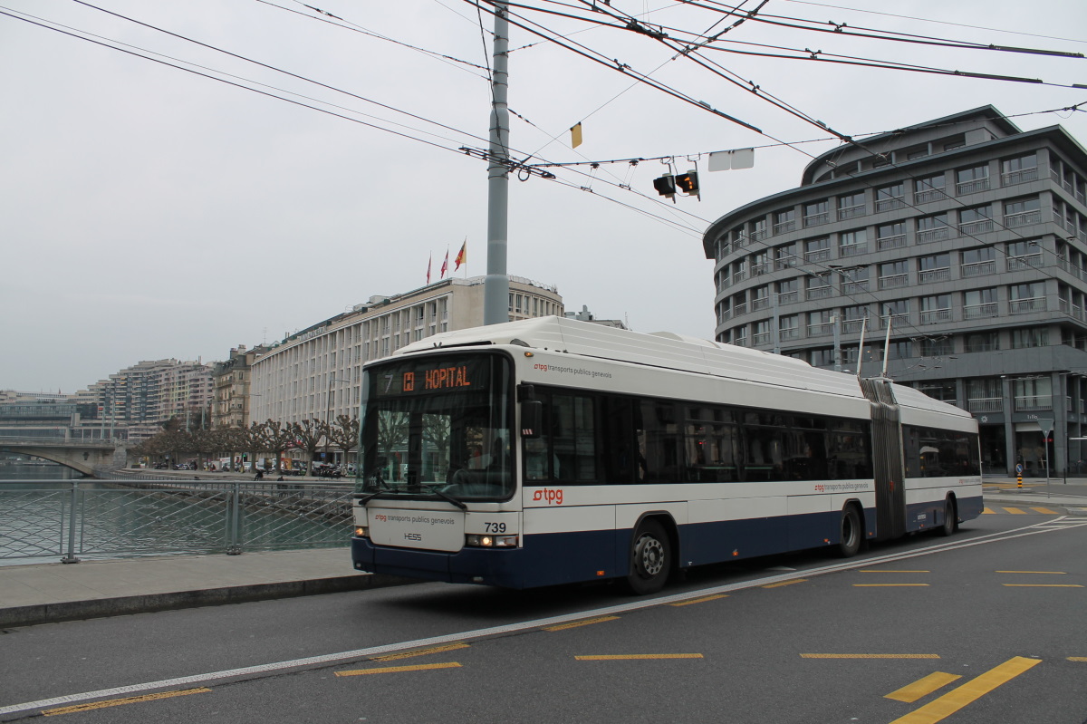 Женева, Hess SwissTrolley 3 (BGT-N2C) № 739