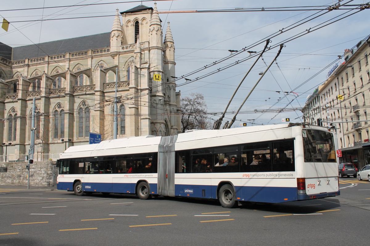 Женева, Hess SwissTrolley 3 (BGT-N2C) № 756