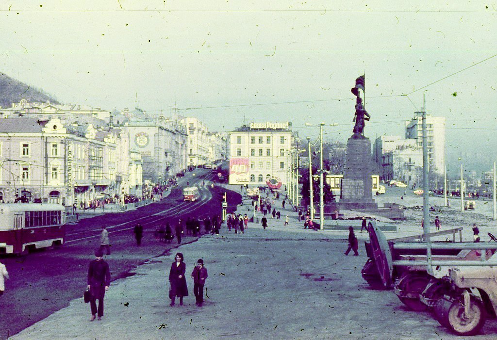 Владивосток — Исторические фотографии — трамвай (1971-1990); Владивосток — Реконструкции и ремонты