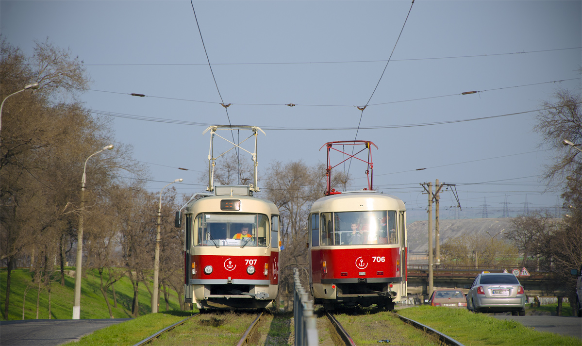 馬里烏波爾, Tatra T3SUCS # 707; 馬里烏波爾, Tatra T3SUCS # 706