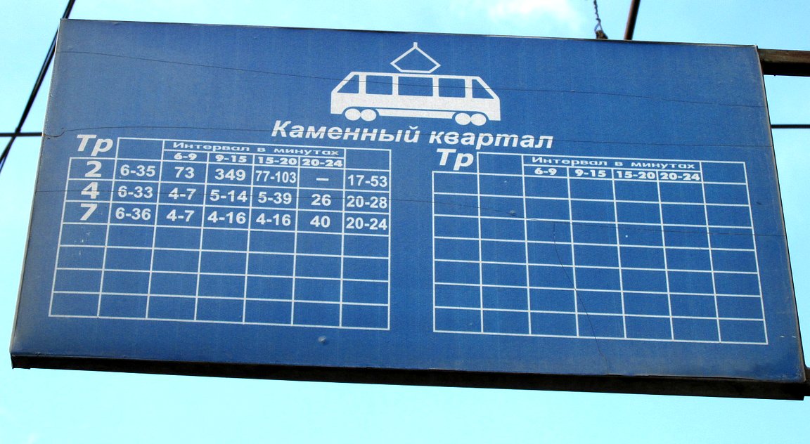 Krasnoyarsk — Signs from stops