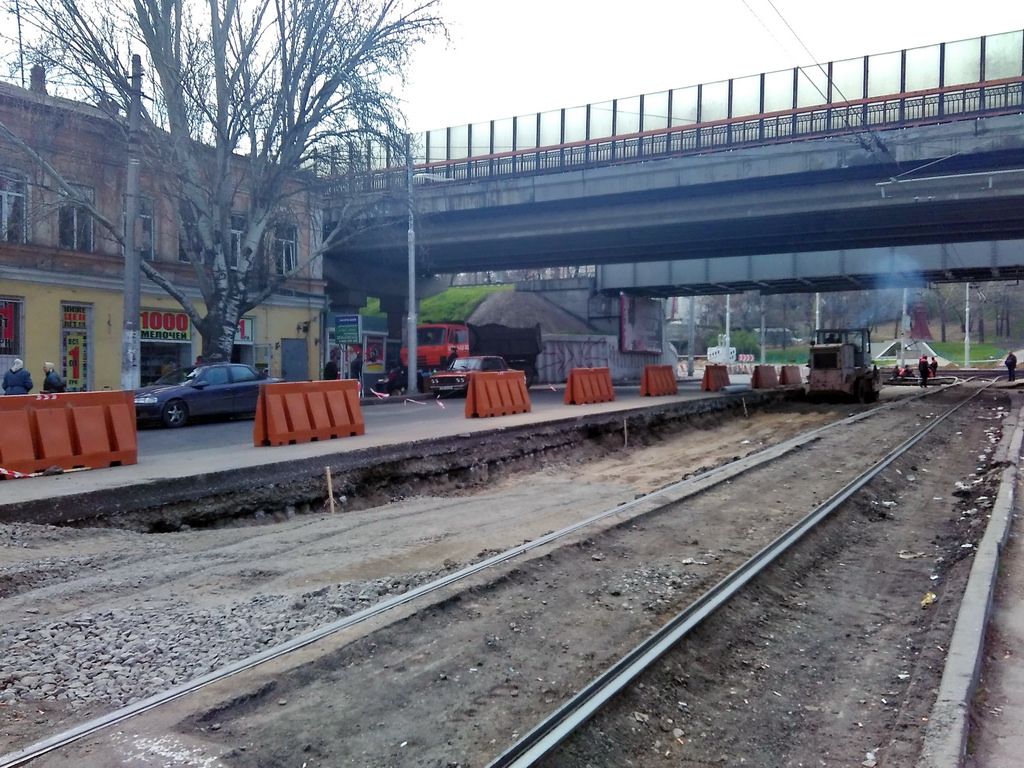 Одесса — 2017 — Реконструкция путей под Пересыпским мостом