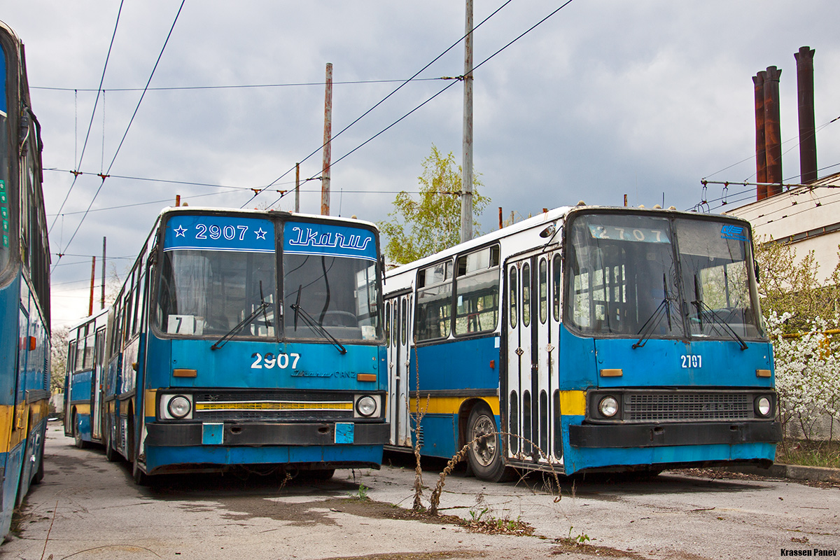 София, Ikarus 280.92 № 2907; София, Ikarus 280.92 № 2707; София — Бракуване на тролейбуси — Ikarus 280.92