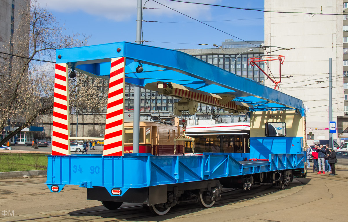 莫斯科, SVARZ RT-3 # 3490; 莫斯科 — Parade to 118 years of Moscow tramway on April 15, 2017