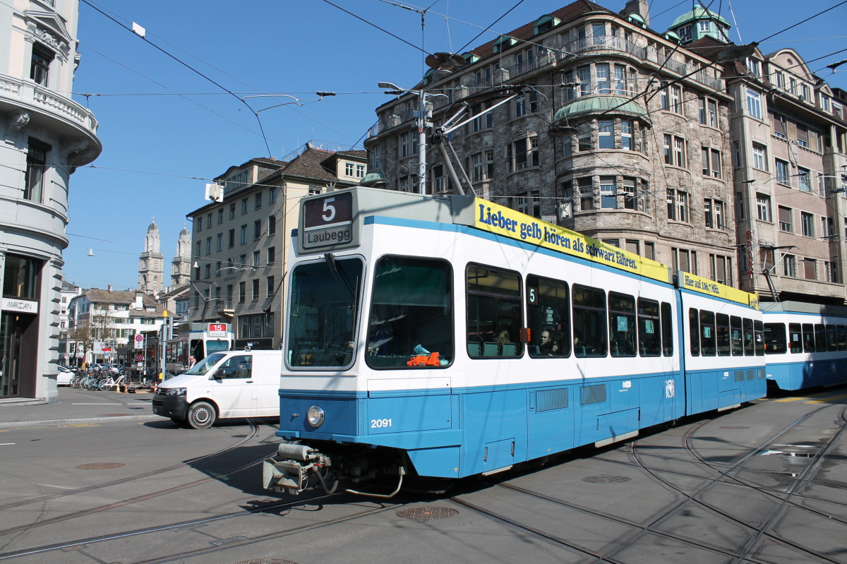 Цюрих, SWP/SIG/BBC Be 4/6 "Tram 2000" № 2091