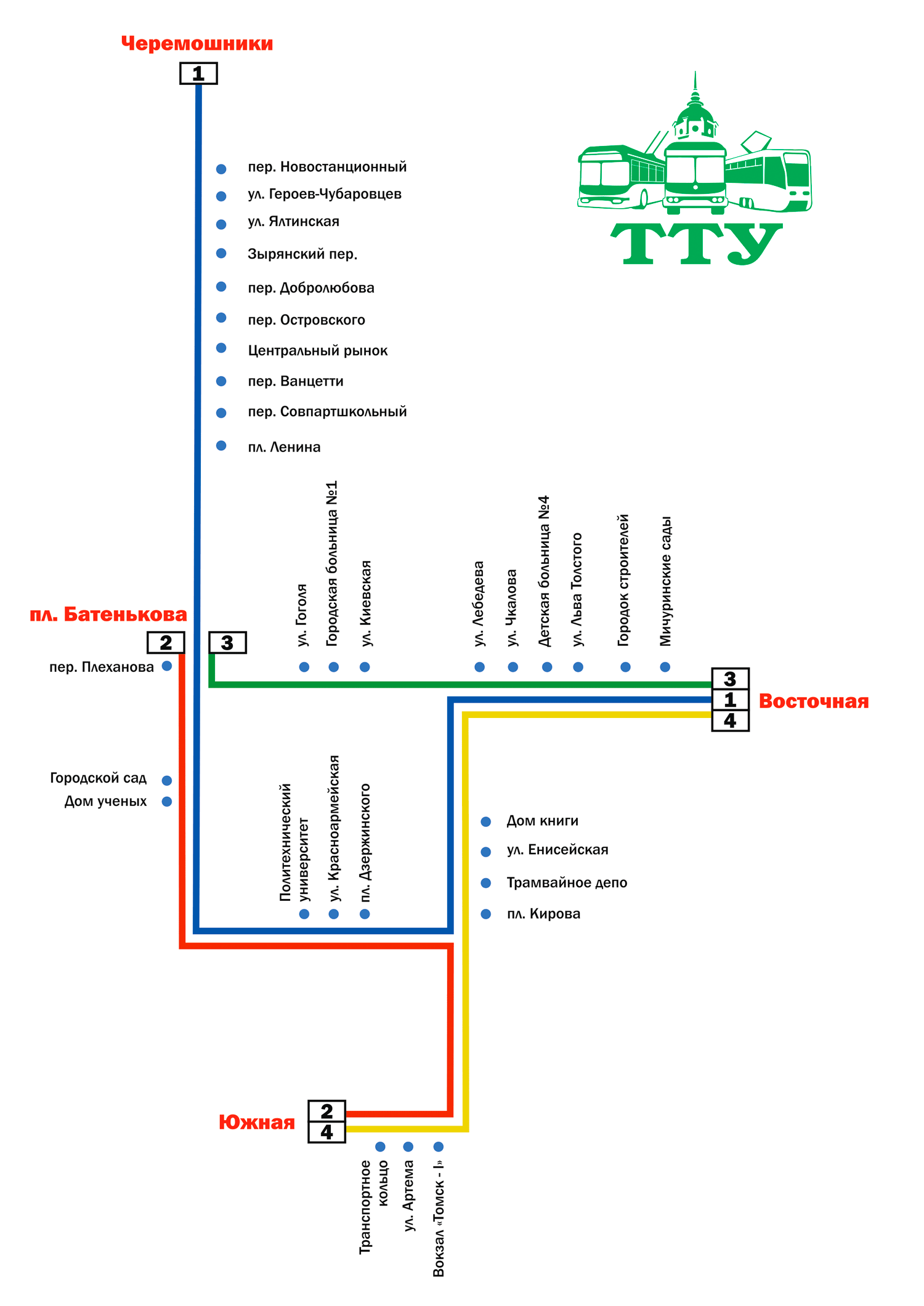 Томск — Схемы