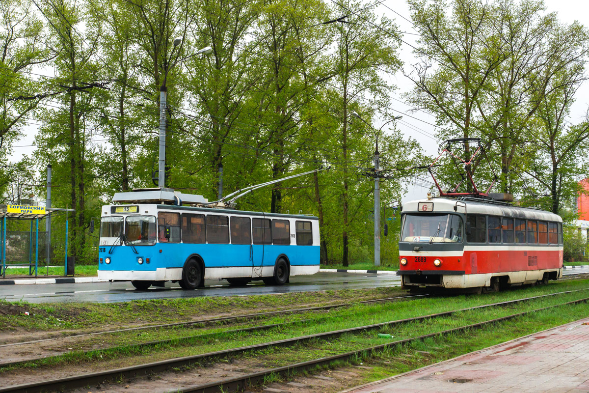 Nizhny Novgorod, ZiU-682 GOH Ivanovo № 2618; Nizhny Novgorod, Tatra T3SU GOH TRZ № 2689