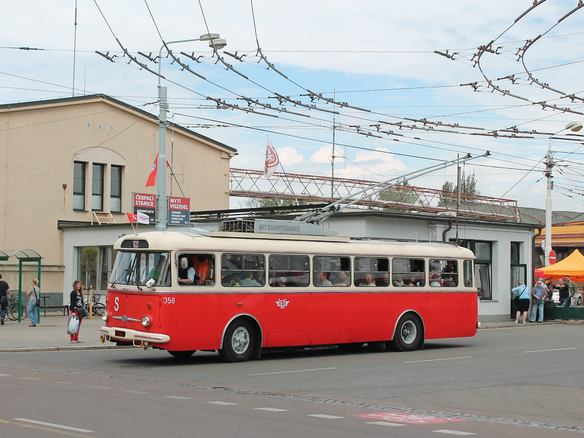 Pardubice, Škoda 9TrHT28 № 358; Pardubice — Celebration of the 65th anniversary of the operation of trolleybuses in Pardubice