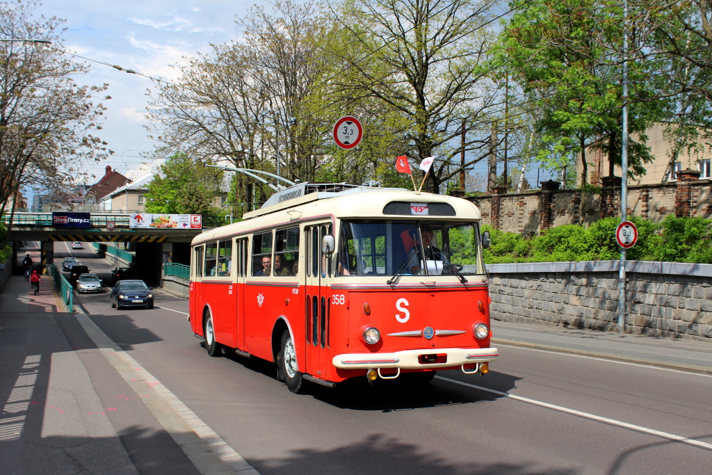 Pardubice, Škoda 9TrHT28 Nr 358; Pardubice — Celebration of the 65th anniversary of the operation of trolleybuses in Pardubice