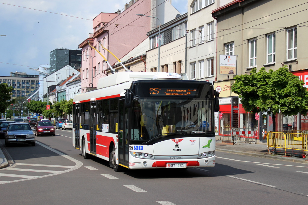 Pardubice, Škoda 26Tr Solaris III — 329; Pardubice — Celebration of the 65th anniversary of the operation of trolleybuses in Pardubice