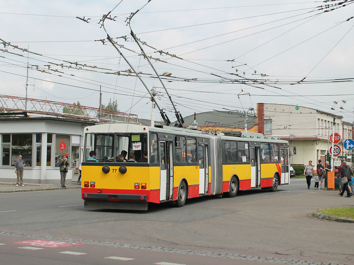 Hradec Králové, Škoda 15Tr02/6 č. 77; Pardubice — Celebration of the 65th anniversary of the operation of trolleybuses in Pardubice