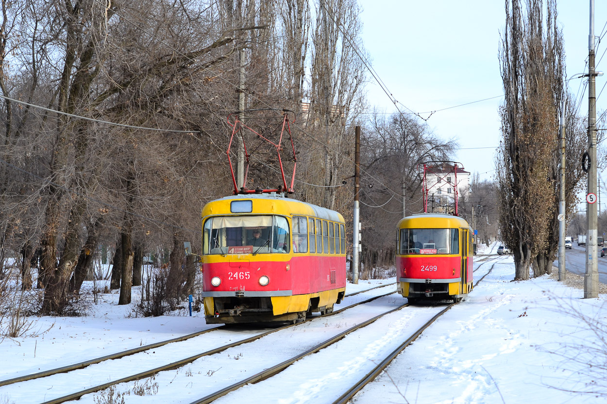 Волгоград, Tatra T3SU (двухдверная) № 2465; Волгоград, Tatra T3SU (двухдверная) № 2499
