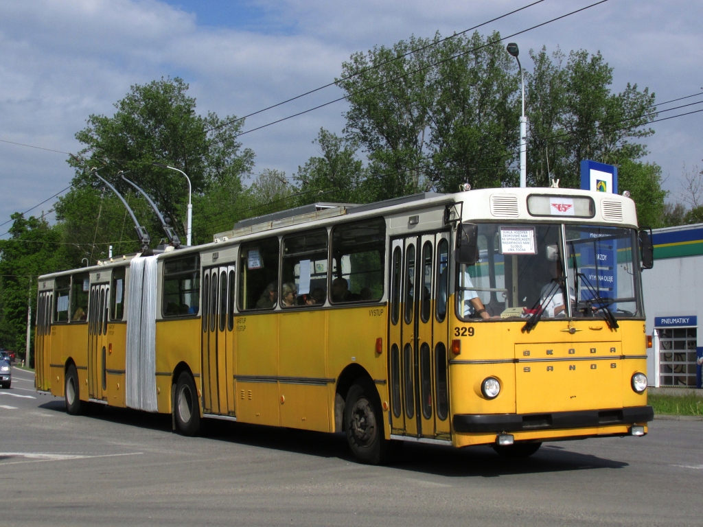 Pardubice, Sanos-Škoda S200Tr # 329; Pardubice — Celebration of the 65th anniversary of the operation of trolleybuses in Pardubice